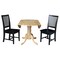 International Concepts 42 in. Dual Drop Leaf Table with 2 Slat Back Dining Chairs - 3 Piece Dining Set K01-42DP-C46-265P - alternate 6